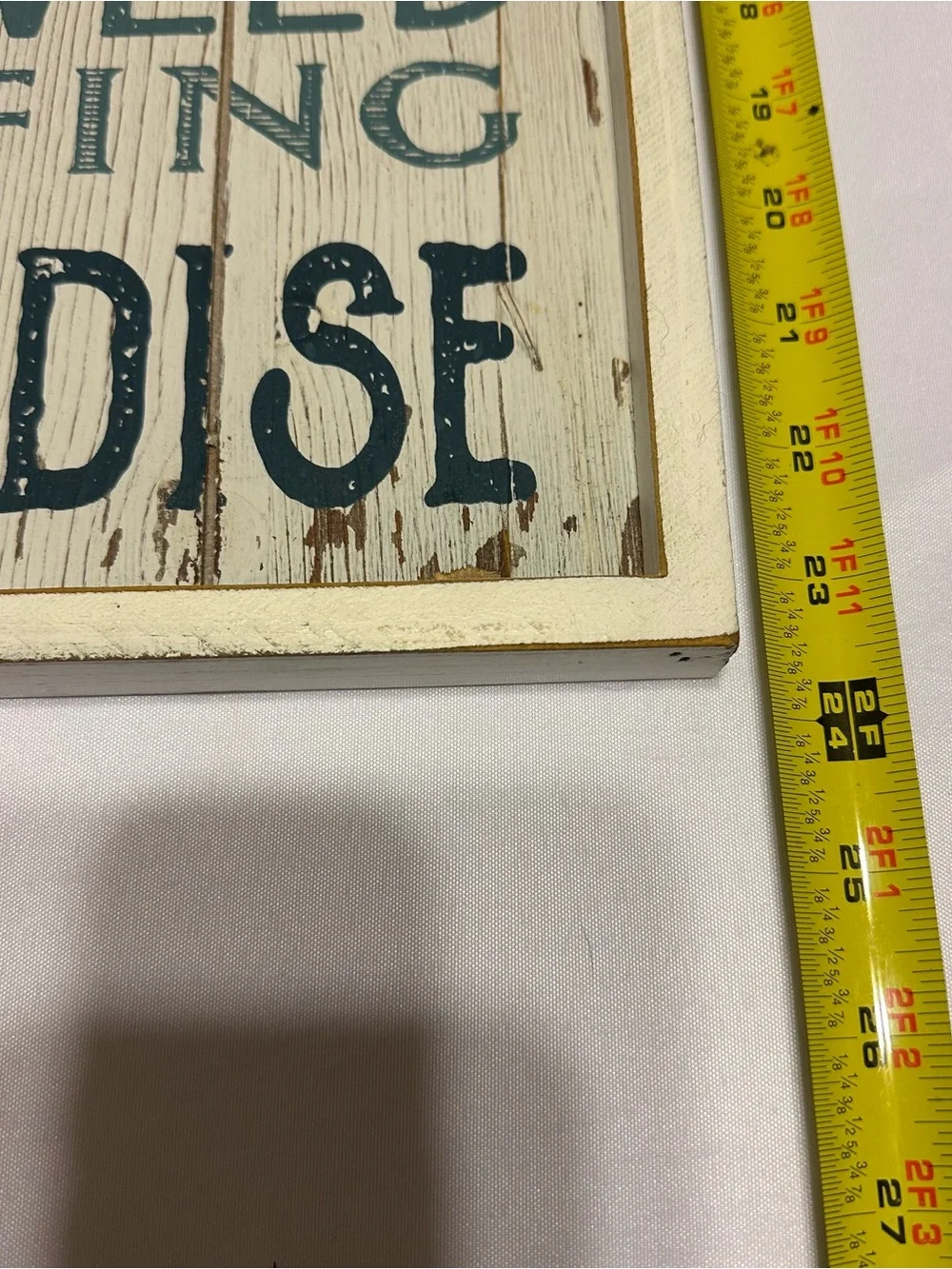 Beach/Coastal Word Art Sign in Blue and Coral